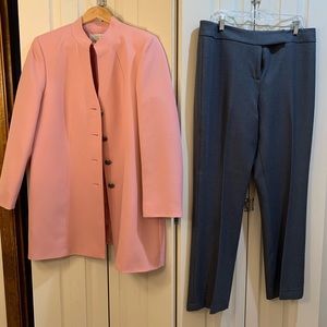 Pink and Gray Pantsuit